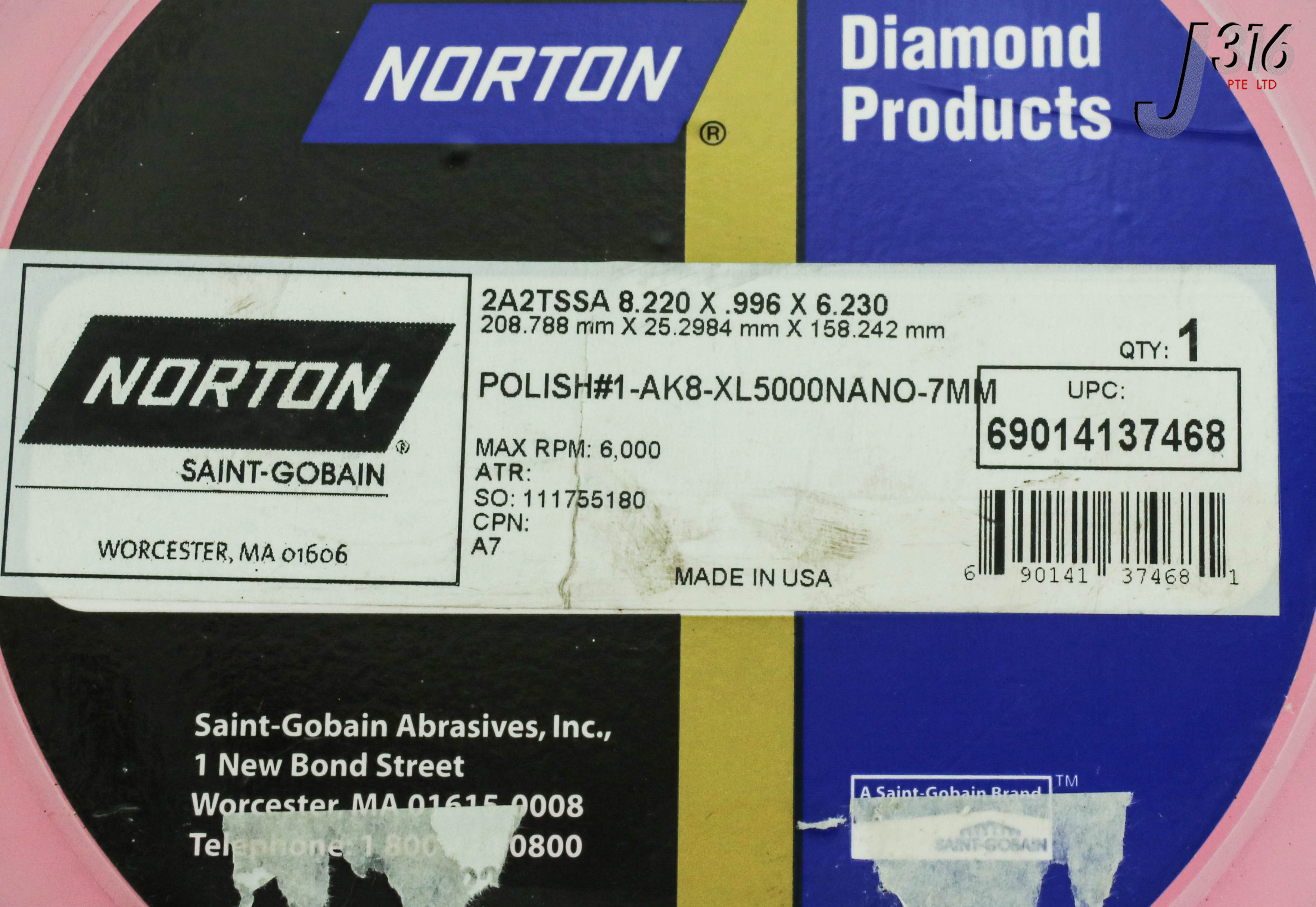 売却済み 15205 NORTON DIAMOND WHEEL BLANCHARD GRINDING (8.220 2A2TSSA | eBay